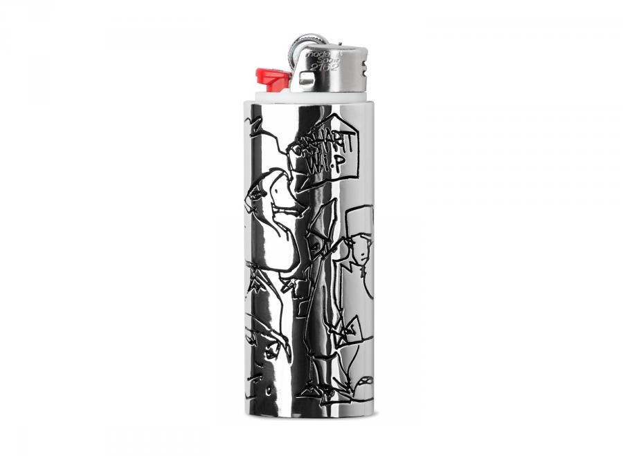 Carhartt WIP Blinkerfluid BIC Metal Lighter Case Silver I037381.95.XX.06 - Carhartt Wip