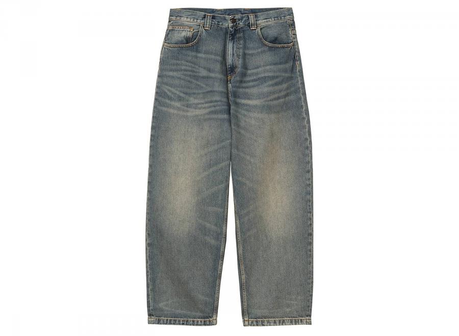 Carhartt WIP Brandon Pant Blue Worn Used Wash I035893.01.4Q.03 - Carhartt Wip