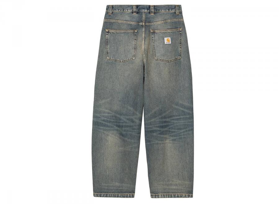 Carhartt WIP Brandon Pant Blue Worn Used Wash I035893.01.4Q.03 - Carhartt Wip