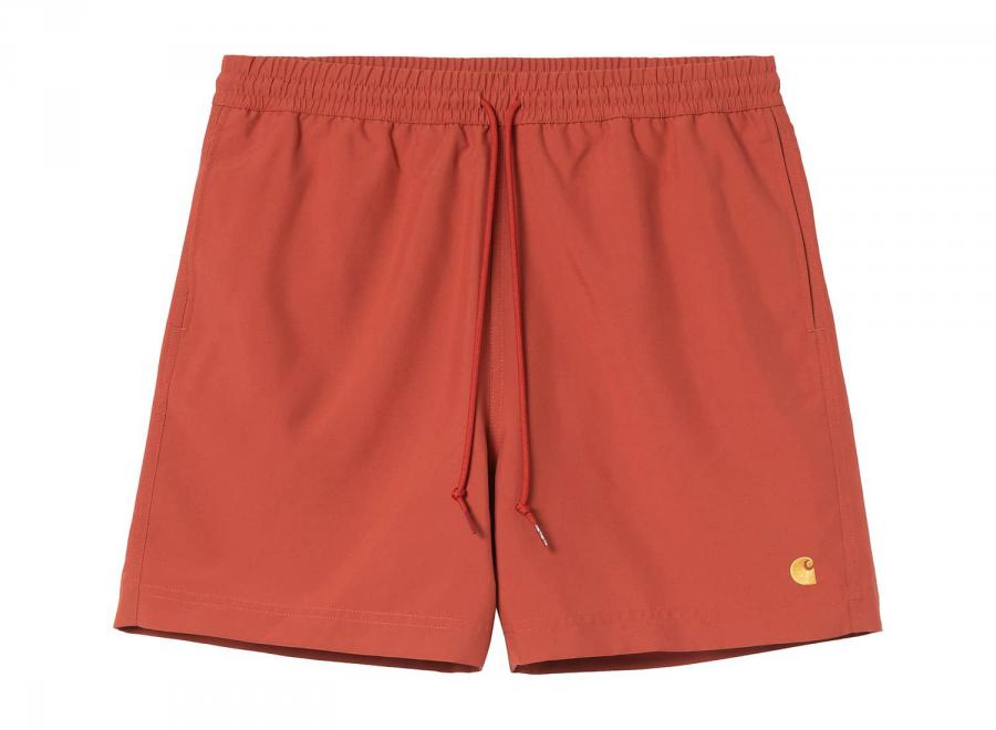 Carhartt WIP Chase Swim Trunks Oxide Red / Gold I035062 - Carhartt Wip