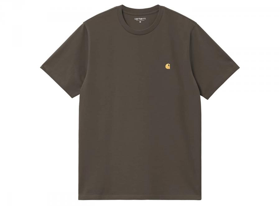 Carhartt WIP Chase Tshirt Shungite / Gold I026391.3X9.XX.03 - Carhartt Wip