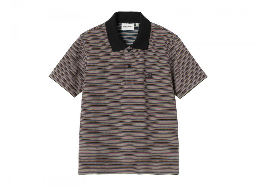 Carhartt WIP Femme Dion Polo Cotton Waffle Dion Stripe Lily I036355 - Carhartt Wip