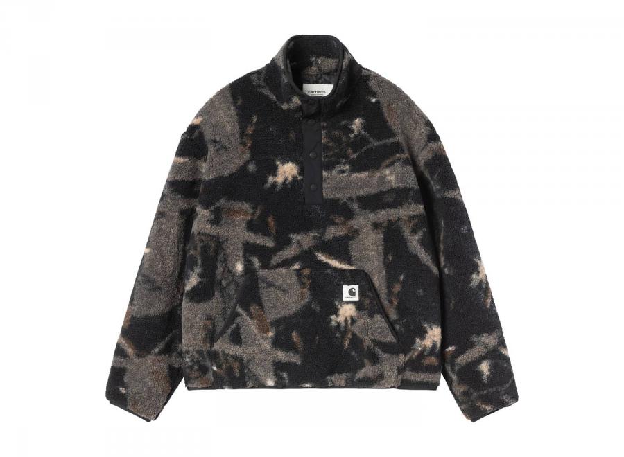 Carhartt WIP Women Elliot High Neck Liner Camo Feather Tree Black I032241.3X8.XX.03 - Carhartt Wip