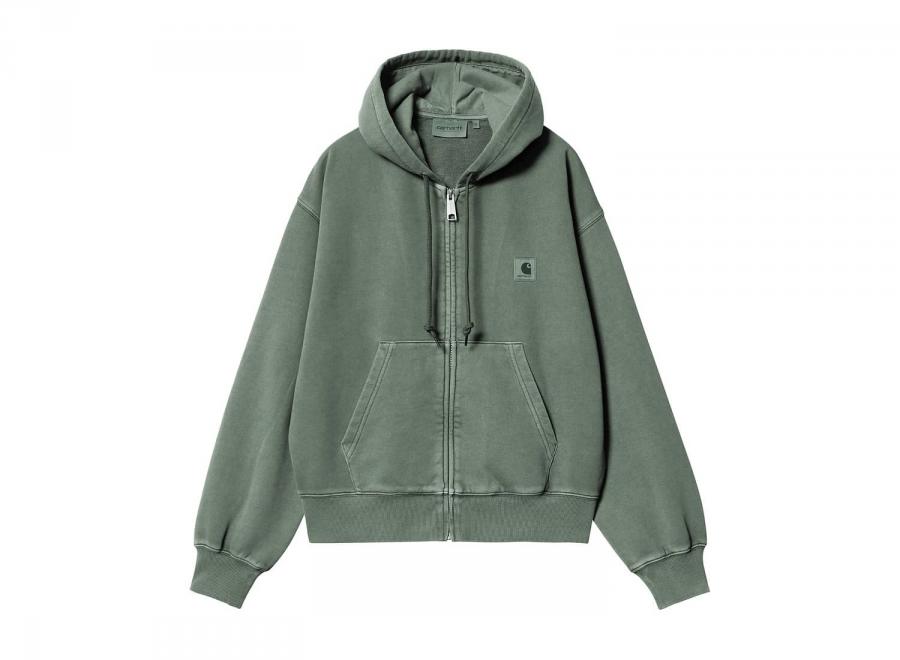 Carhartt WIP Femme Hooded Nelson Jacket Dark Scarab Garment Dyed I033830.3U0.GD.03 - Carhartt Wip