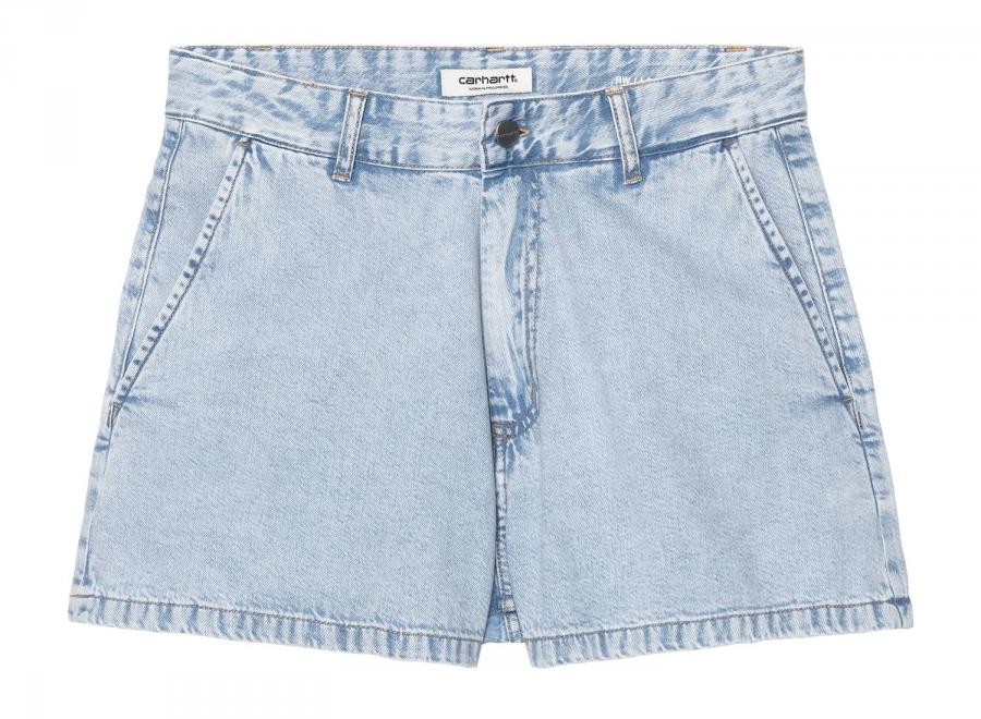 Carhartt WIP Femme Lova Short Cotton Denim Blue stone bleached I036286 - Carhartt Wip
