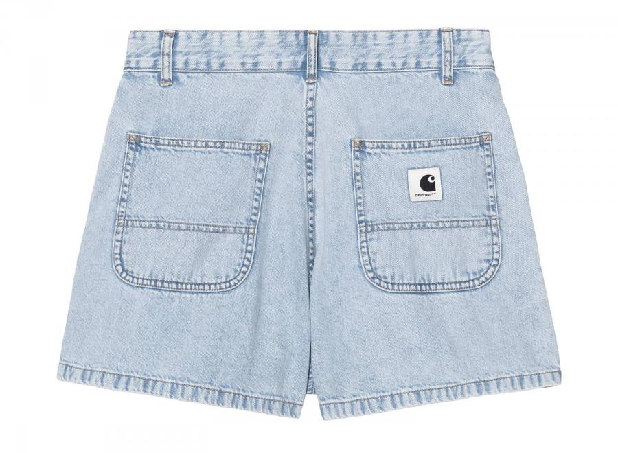 Carhartt WIP Femme Lova Short Cotton Denim Blue stone bleached I036286 - Carhartt Wip