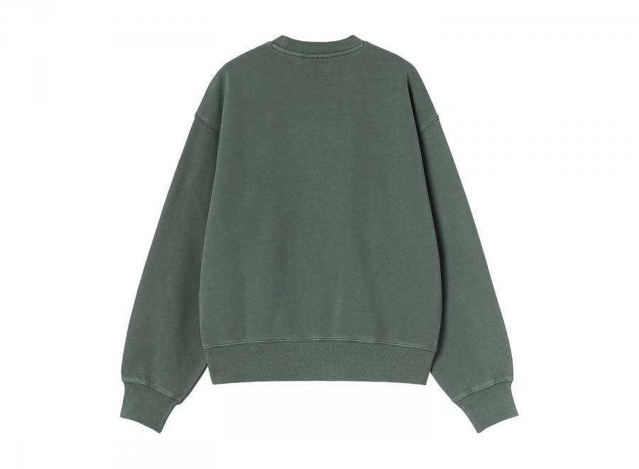 Carhartt WIP Women Nelson Sweatshirt Dark Scarab Garment Dyed I029537.3U0.GD.03 - Carhartt Wip