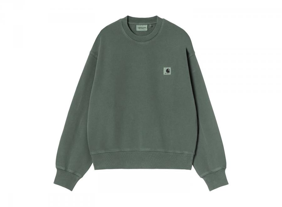 Carhartt WIP Women Nelson Sweatshirt Dark Scarab Garment Dyed I029537.3U0.GD.03 - Carhartt Wip