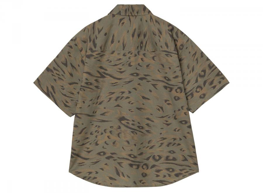 Carhartt WIP Femme Travon Shirt Duck Feather Print Cypres I036794.3TD.XX.03 - Carhartt Wip