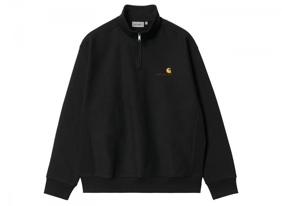 Carhartt WIP Half Zip American Script Sweat Black I027014.89.XX.03 - Carhartt Wip