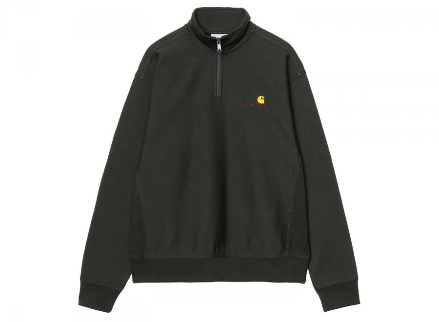 Carhartt WIP Half Zip American Script Sweat Raven I027014.3T6.XX.03 - Carhartt Wip
