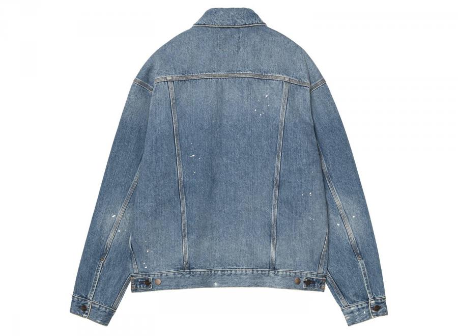 Carhartt WIP Helston Jacket Blue Destroy Wash splatter I033352.01.EJ.03 - Carhartt Wip
