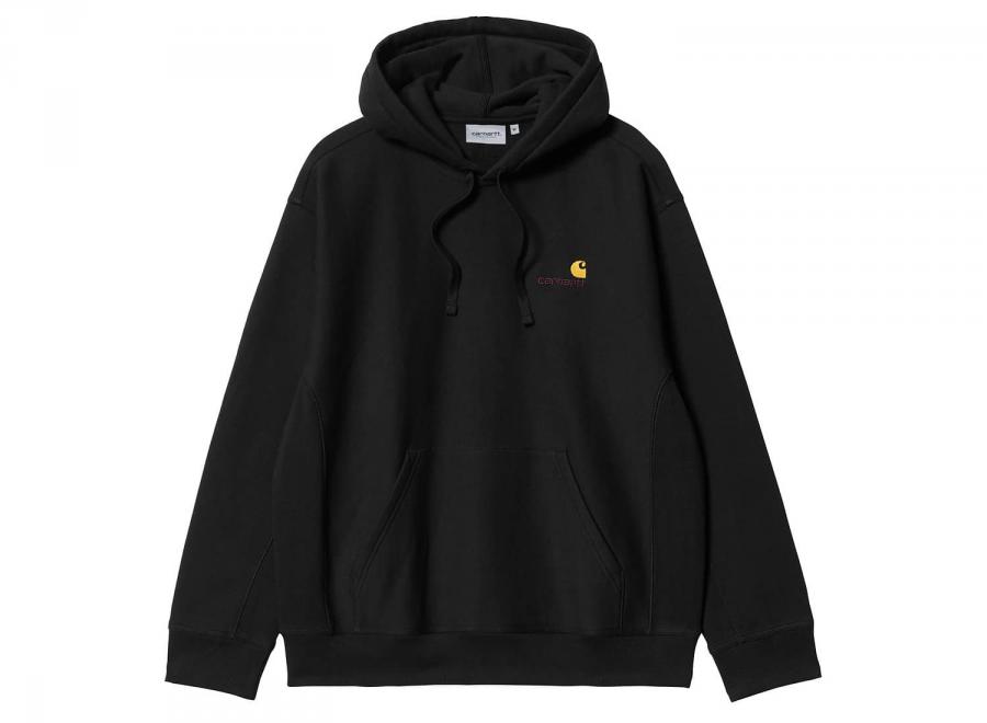 Carhartt WIP Hooded American Script Sweat Black I028279.89.XX.03 - Carhartt Wip