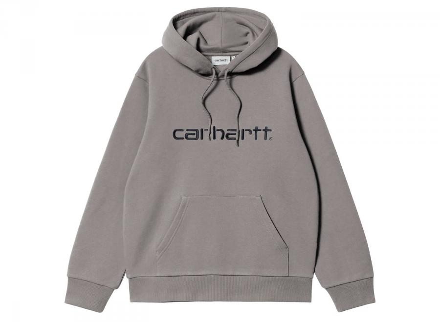 Carhartt WIP Hooded Carhartt Sweat Shady Grey / Dark Navy I030547.3Z4.XX.03 - Carhartt Wip
