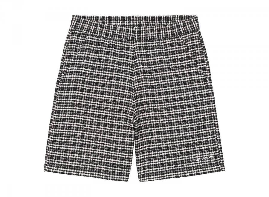 Carhartt WIP Kander Short Cotton Waffle Kander Check Black I036196 - Carhartt Wip