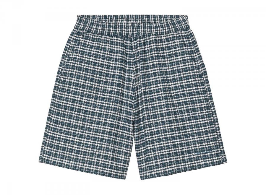 Carhartt WIP Kander Short Cotton Waffle Kander Check Blue River I036196 - Carhartt Wip