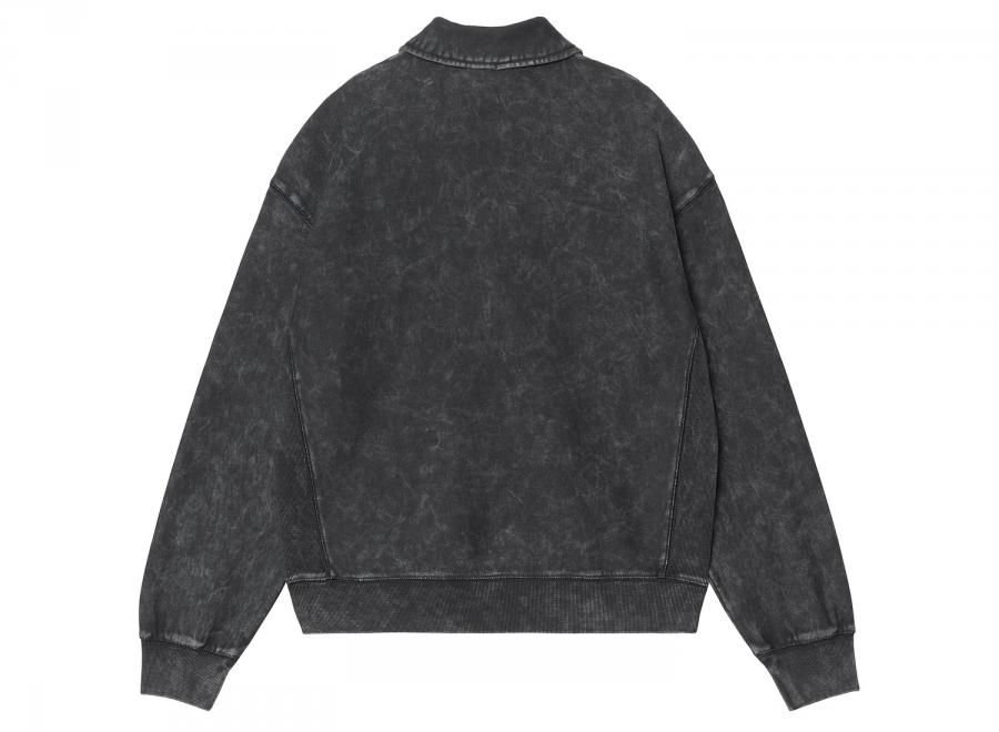 Carhartt WIP Lambert Polo Sweat Black Moon Wash I037105.89.FQ.03 - Carhartt Wip