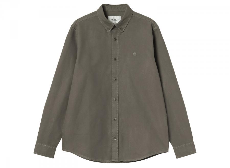 Carhartt WIP LS Bolton Shirt Shungite Garment Dyed I030238.3TE.GD.03 - Carhartt Wip