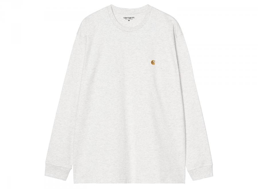 Carhartt WIP LS Chase Tshirt Ash Heather / Gold I026392.00J.XX.03 - Carhartt Wip