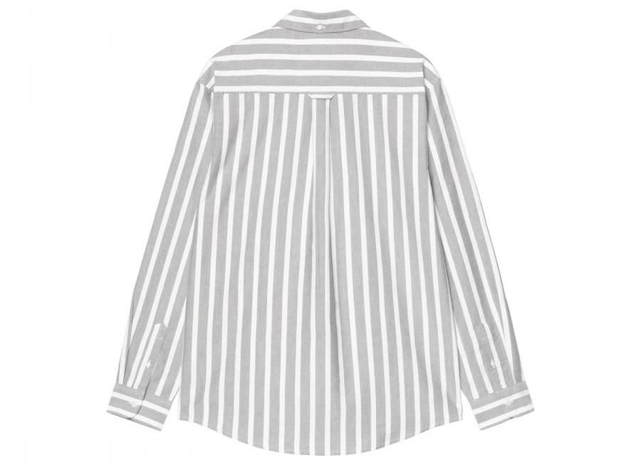Carhartt WIP LS Deven Shirt Deven Stripe Black / White I036198 - Carhartt Wip