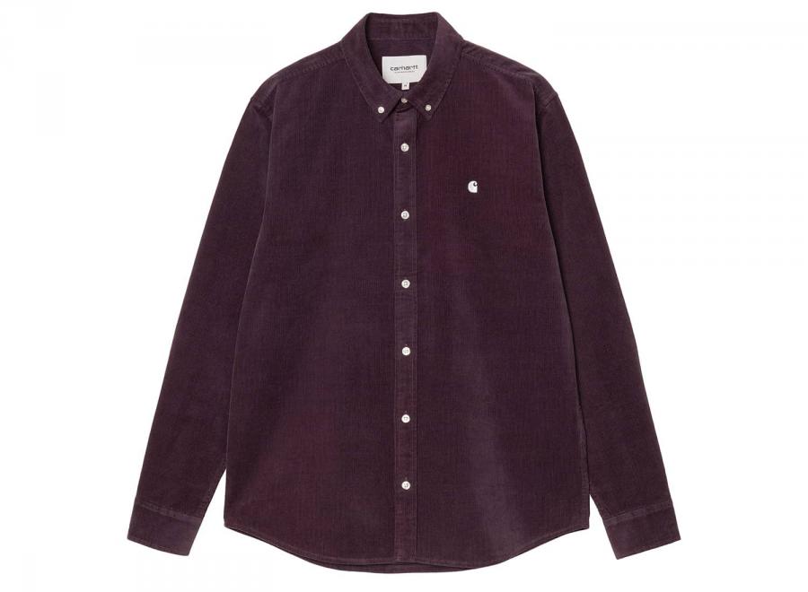 Carhartt WIP LS Madison Fine Cord Shirt Cozy Purple / Wax I030580 - Carhartt Wip