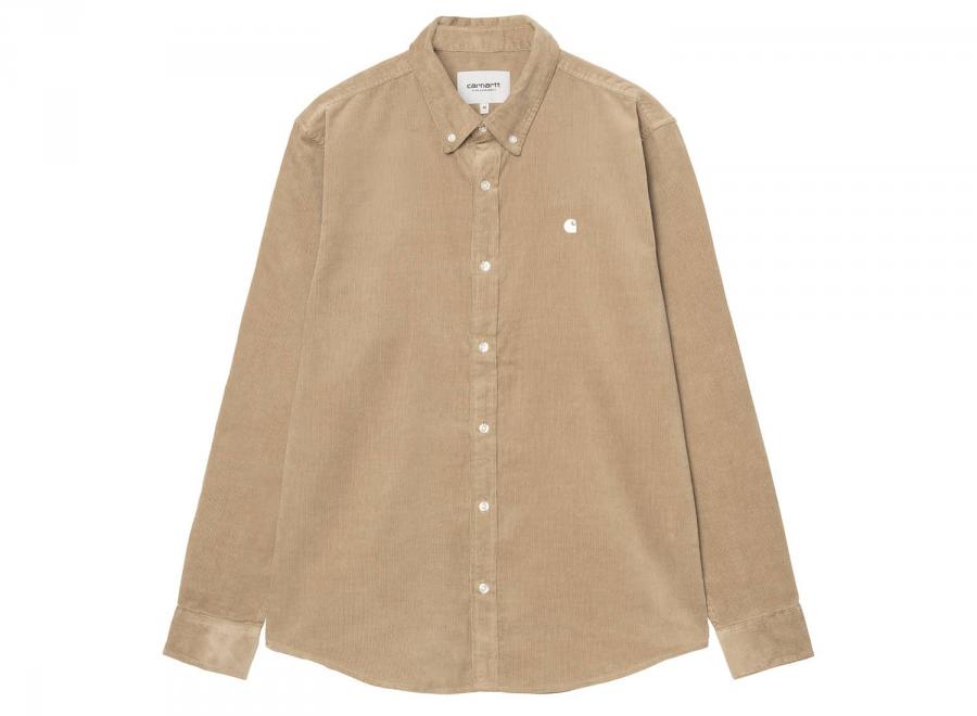 Carhartt WIP LS Madison Fine Cord Shirt Iroko / Wax I030580 - Carhartt Wip