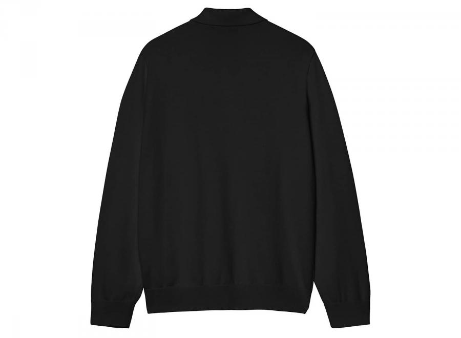 Carhartt WIP LS Madison Polo Cotton Knit Black / White I036162 - Carhartt Wip