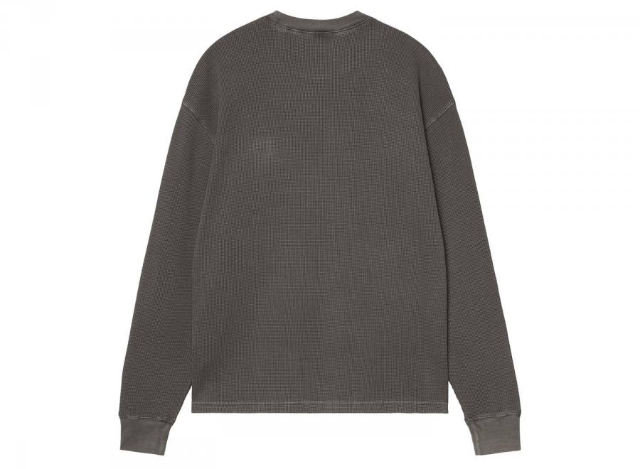 Carhartt WIP LS Vista Waffle Tshirt Black Garment Dyed I035304.89.GD.03 - Carhartt Wip