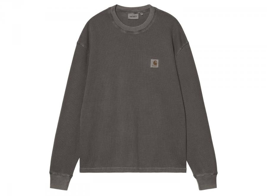 Carhartt WIP LS Vista Waffle Tshirt Black Garment Dyed I035304.89.GD.03 - Carhartt Wip