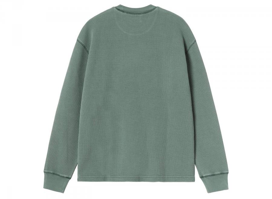 Carhartt WIP LS Vista Waffle Tshirt Dark Scarab Garment Dyed I035304.3U0.GD.03 - Carhartt Wip