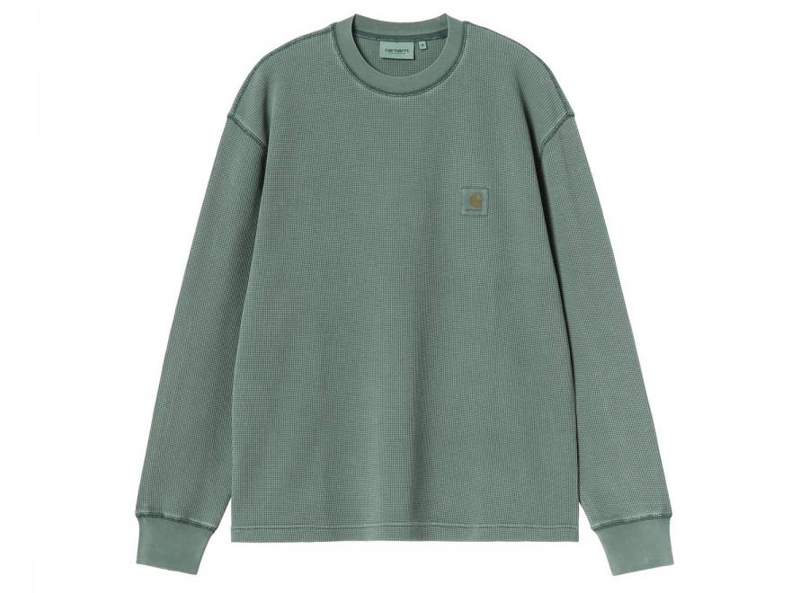 Carhartt WIP LS Vista Waffle Tshirt Dark Scarab Garment Dyed I035304.3U0.GD.03 - Carhartt Wip
