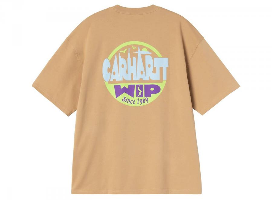 Carhartt WIP Luggage Label Tshirt Dusty H Brown I036892.07E.XX.03 - Carhartt Wip