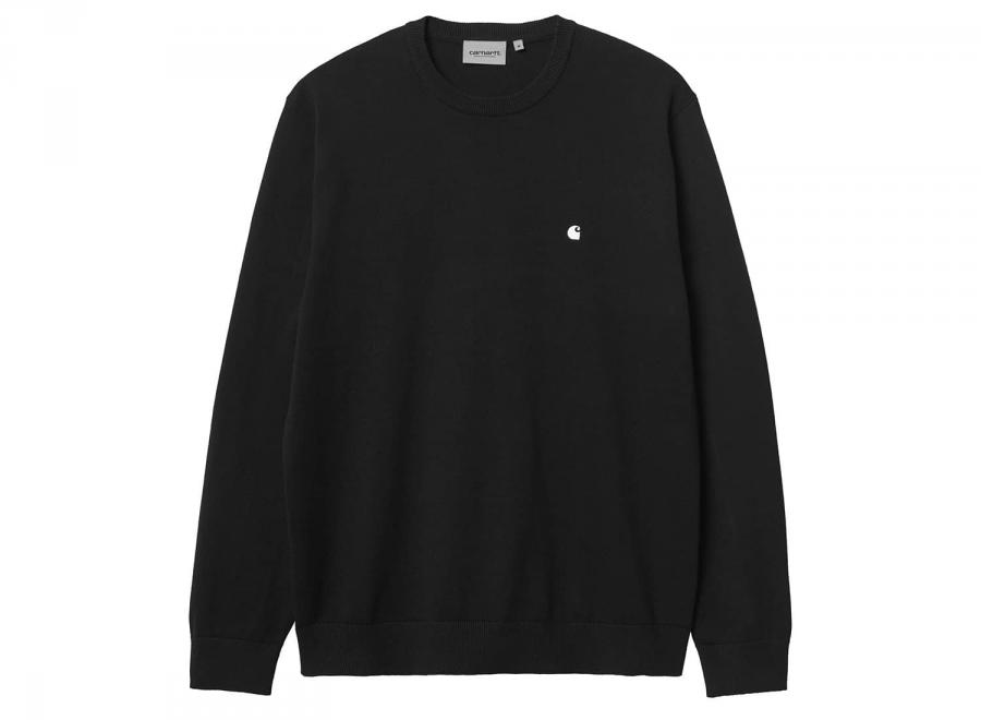 Carhartt WIP Madison Sweater Cotton Knit Black / White I030033 - Carhartt Wip