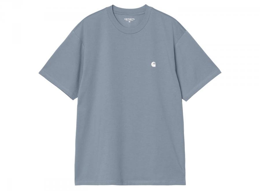Carhartt WIP Madison Tshirt Velvet Blue / White I033000 - Carhartt Wip