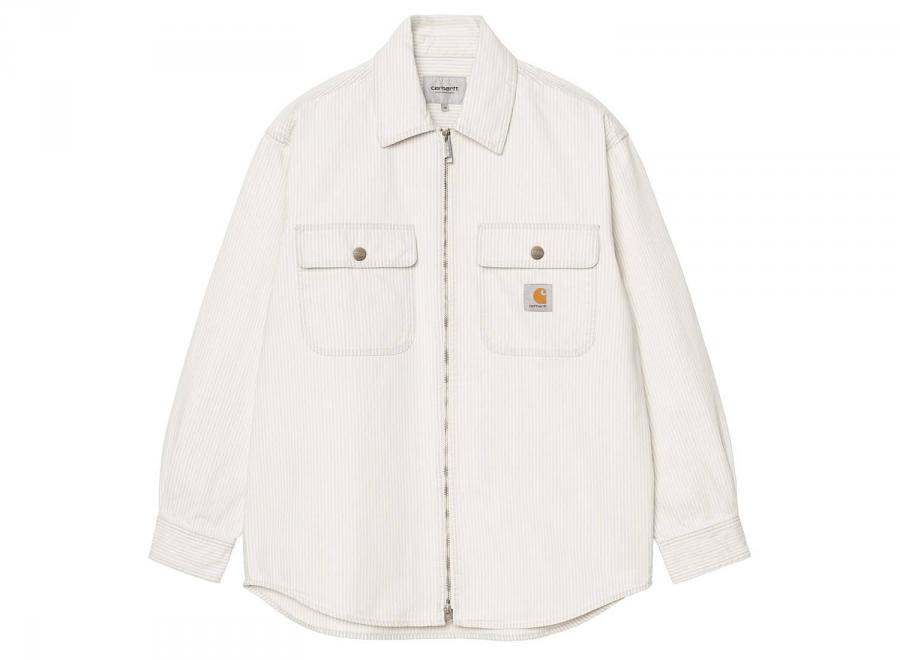 Carhartt WIP Mercer Shirt Jac Hickory Stripe Graphite / Wax bleached I036495 - Carhartt Wip