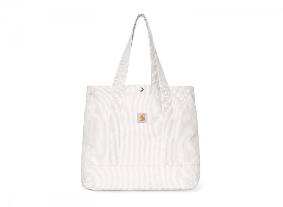 Carhartt WIP Mercer Tote Bag Hickory Stripe Graphite / Wax Bleached I036510 - Carhartt Wip