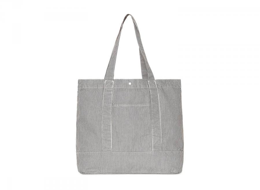 Carhartt WIP Mercer Tote Bag Hickory Stripe Graphite / Wax Stone Washed I036510 - Carhartt Wip