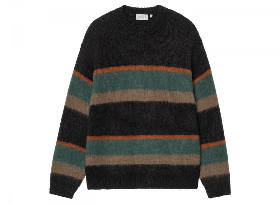 Carhartt WIP Merton Sweater Sundling Stripes Dark Scarab I035390.3YJ.XX.03 - Carhartt Wip