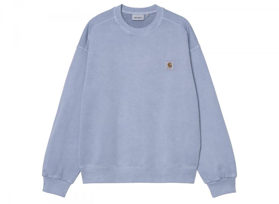 Carhartt WIP Nelson Sweatshirt Gentle Blue Garment Dyed I029957 - Carhartt Wip