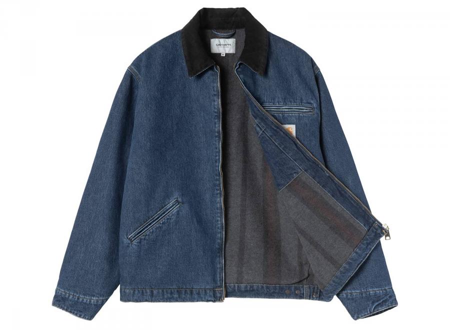 Carhartt WIP OG Detroit Jacket Blue / Black Stone Washed I037535.B89.06.03 - Carhartt Wip