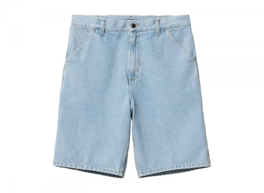 Carhartt WIP Single Knee Short Denim Blue heavy stone bleached I032026 - Carhartt Wip