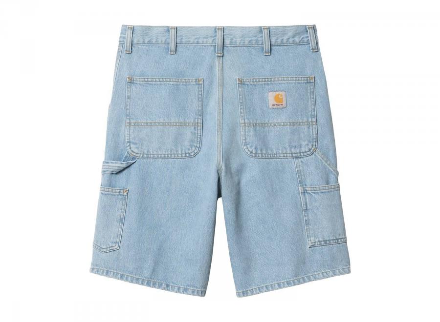 Carhartt WIP Single Knee Short Denim Blue heavy stone bleached I032026 - Carhartt Wip