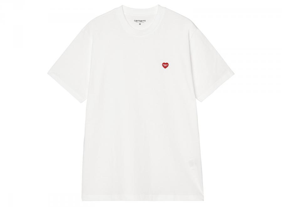 Carhartt WIP Small Heart Tshirt White / Red I037116.1WZ.XX.03 - Carhartt Wip