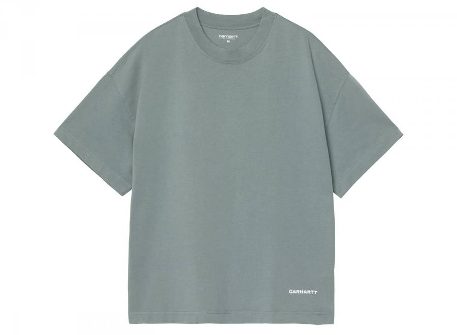 Carhartt WIP Link Script Tshirt Velvet Green / White I031373 - Carhartt Wip
