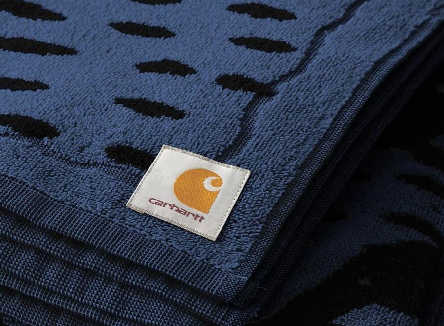 Carhartt WIP Vestige Beach Towel Blanket Terry Cotton Vestige Blue I036422 - Carhartt Wip