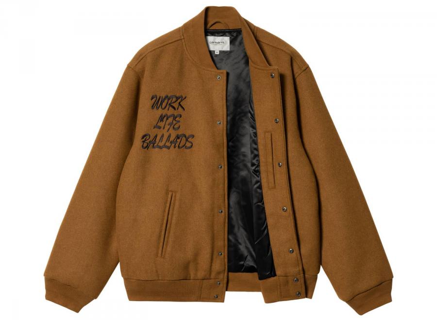 Carhartt Work Varsity Bomber Deep Hamilton Brown I032435 - Carhartt Wip