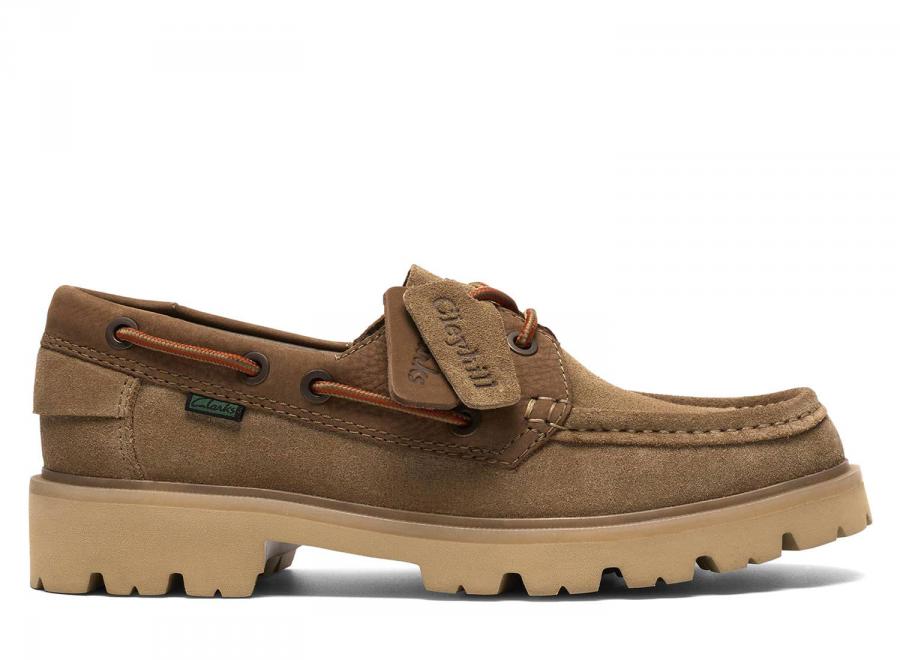 Clarks Cleyhill Boat Dark Sand Combi - Clarks