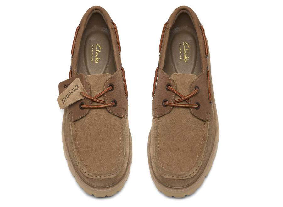 Clarks Cleyhill Boat Dark Sand Combi - Clarks