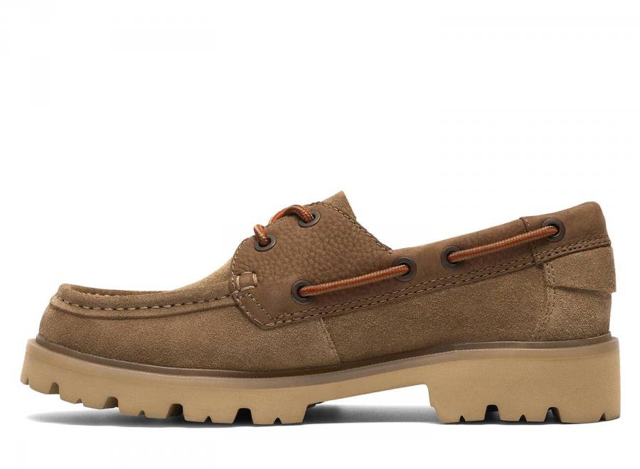 Clarks Cleyhill Boat Dark Sand Combi - Clarks