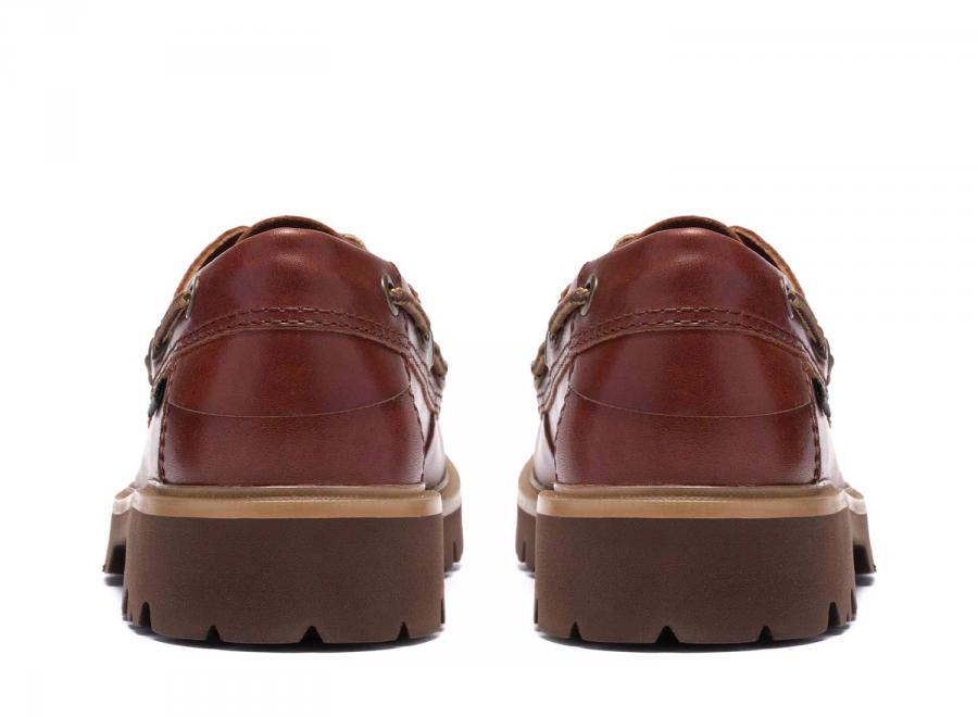 Clarks Cleyhill Boat Leather Brown - Clarks